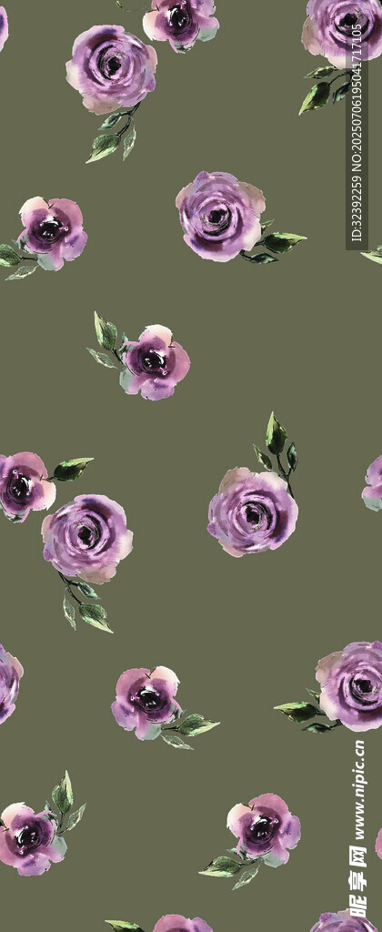 紫色花卉图案背景纹理