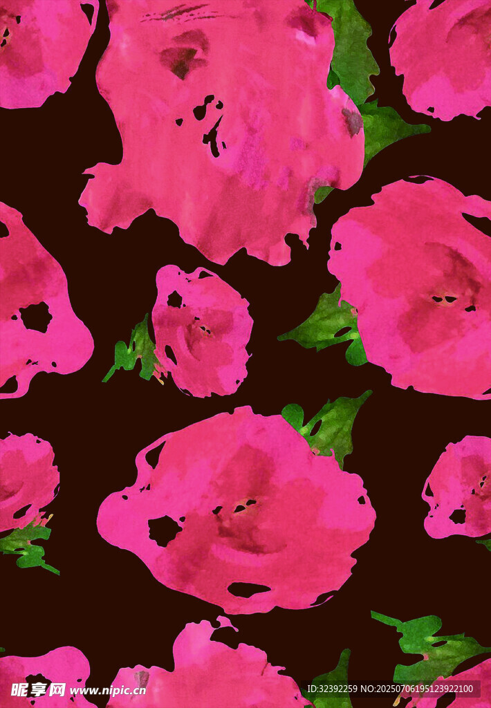 粉色花卉图案背景纹理