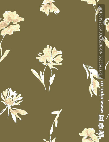 复古风花卉图案背景
