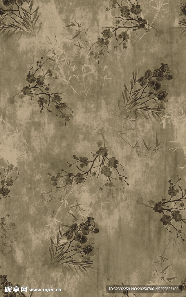 复古花纹墙纸纹理图案