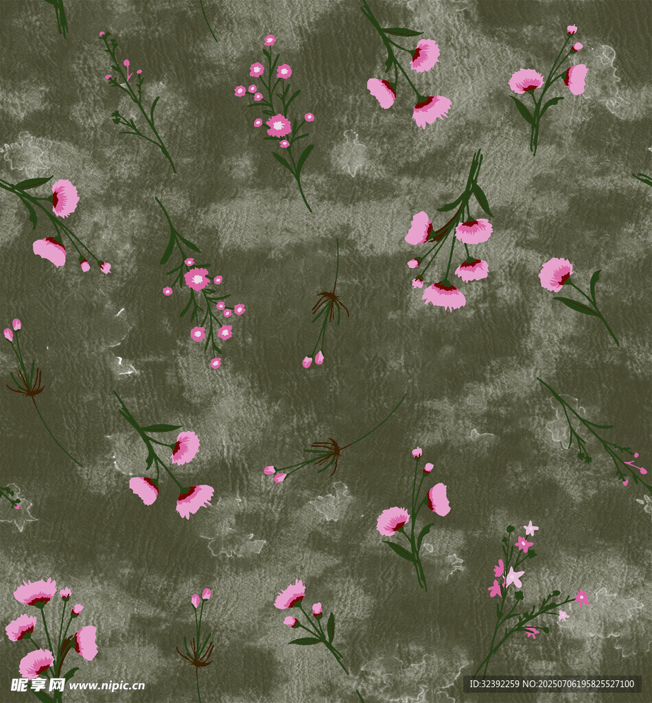 粉色花朵迷彩图案背景