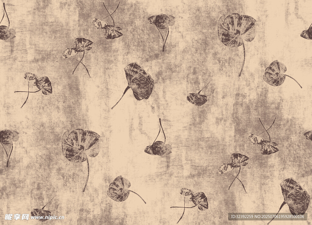 复古风花卉图案纹理