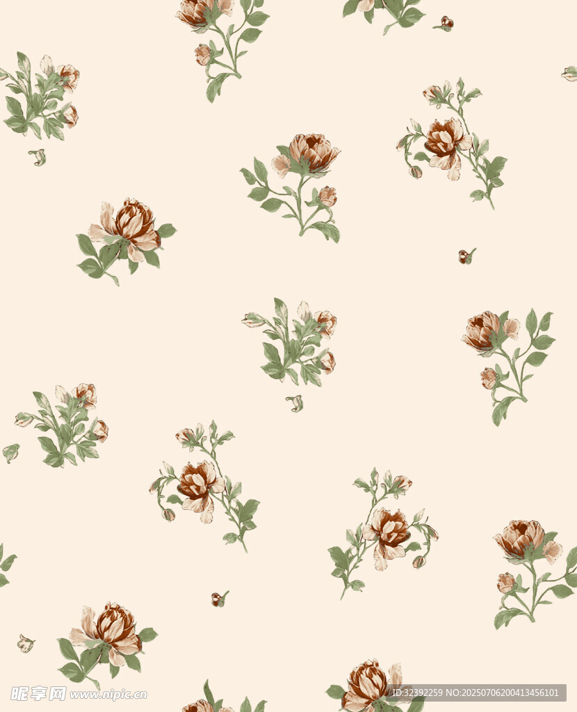 复古花卉图案背景