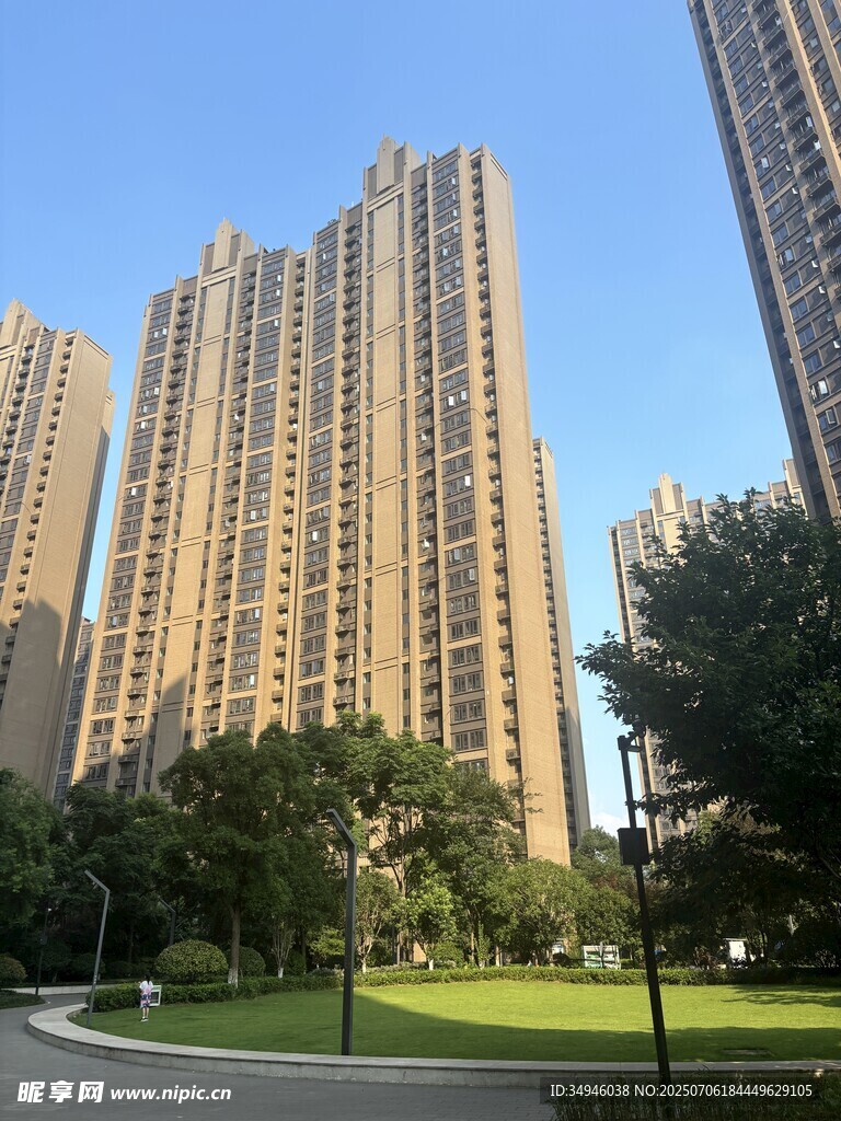高层住宅区的绿化景观