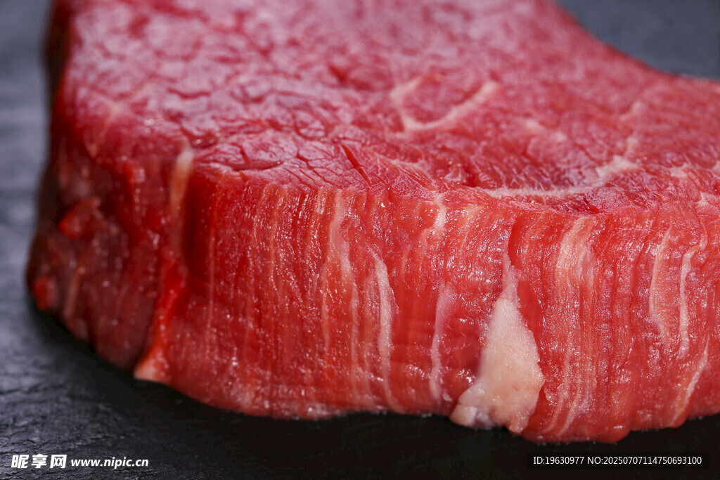 新鲜生牛肉特写