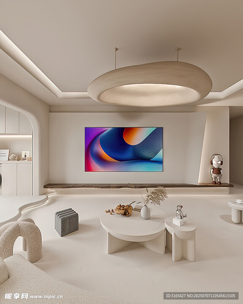 现代简约风客厅艺术空间