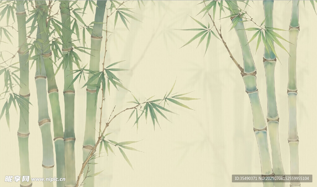 竹子风格背景图