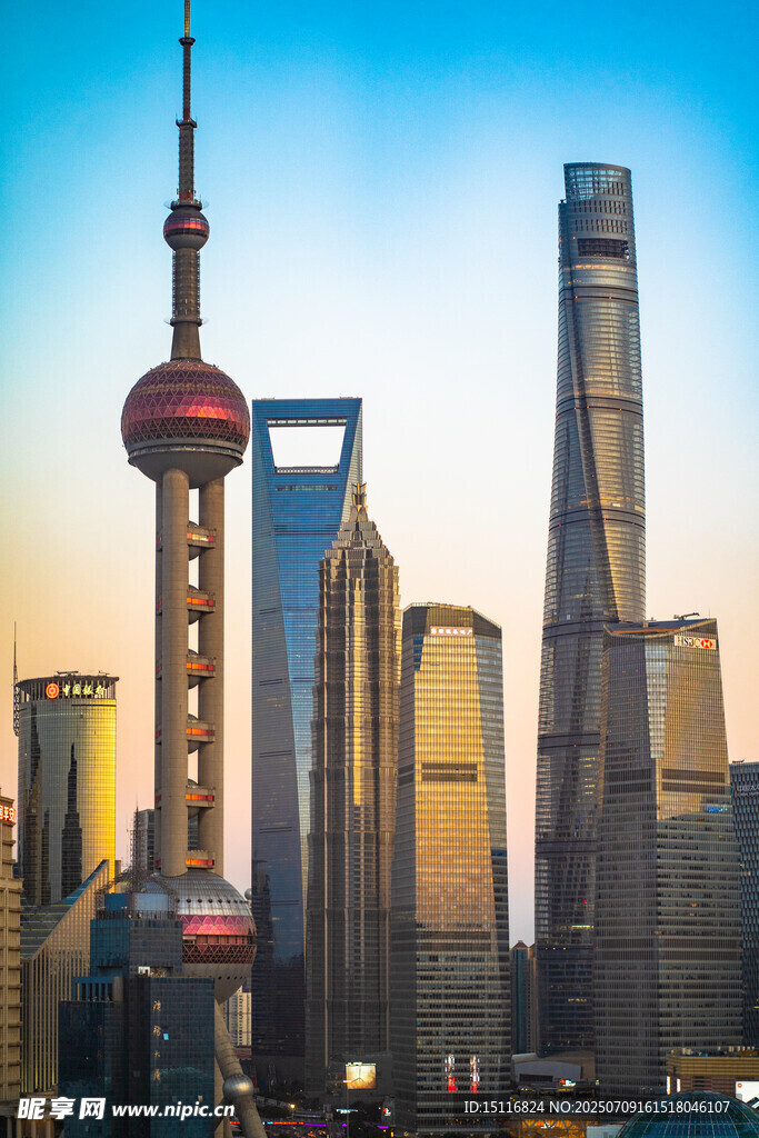 上海城市天际线壮丽景观