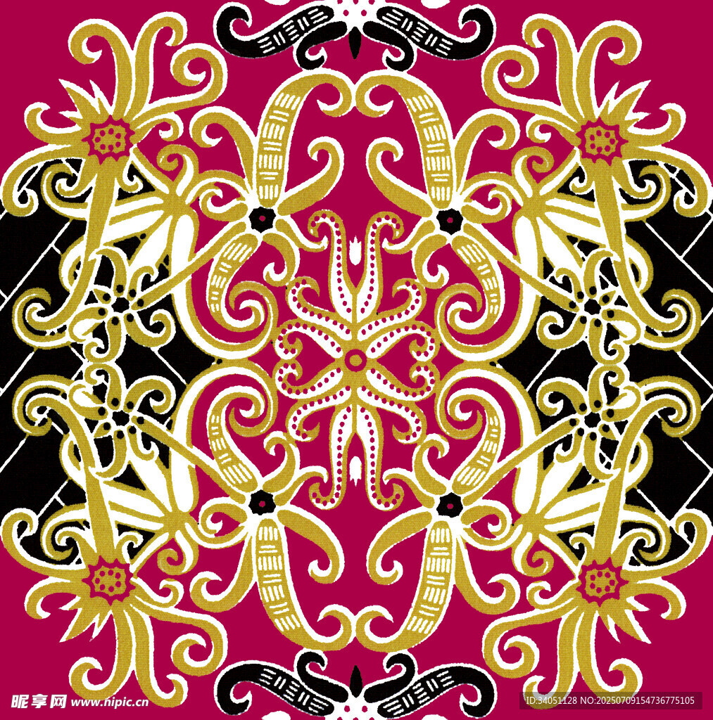 华丽复古花纹图案设计