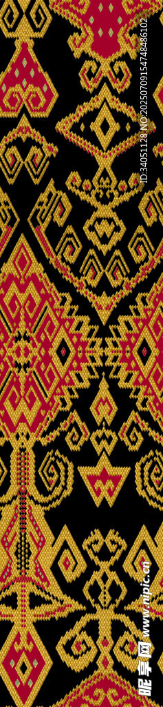 民族风几何图案织物
