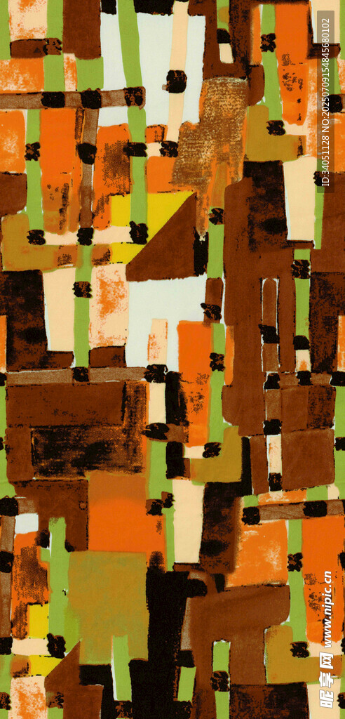 抽象几何色块艺术图案