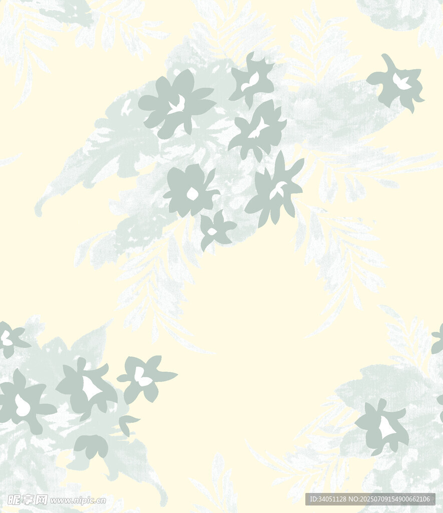 淡雅花卉图案背景