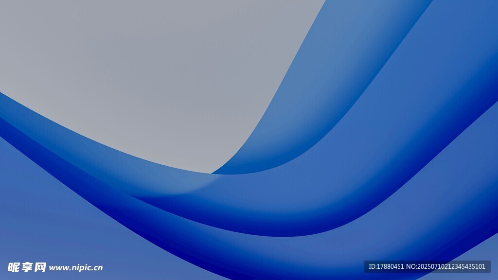 蓝色飘逸绸带纹理背景