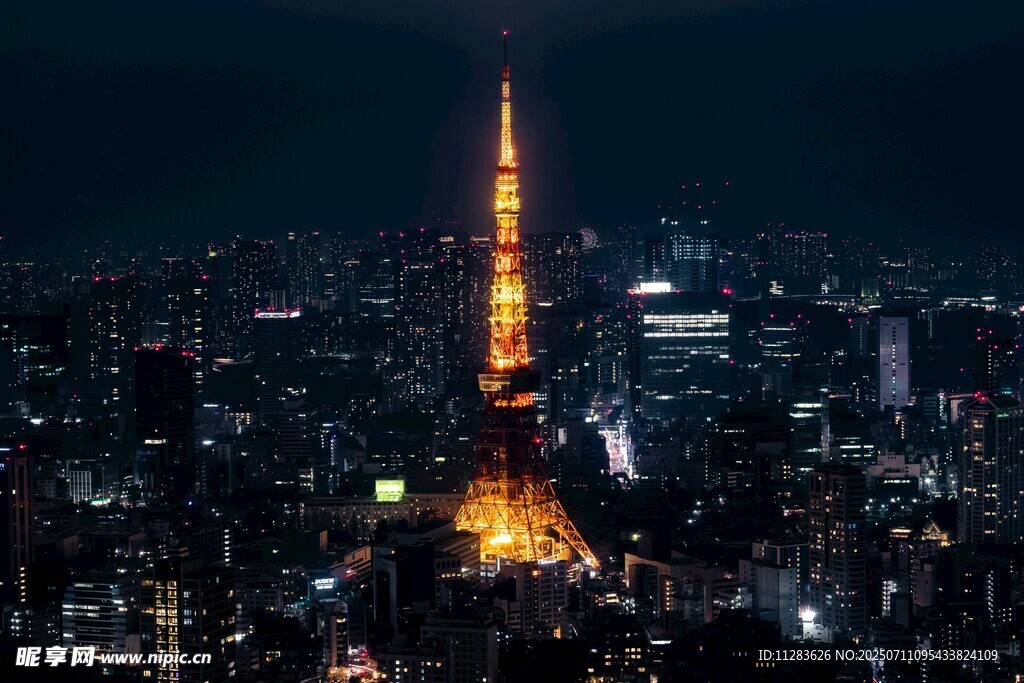 东京塔夜景俯瞰