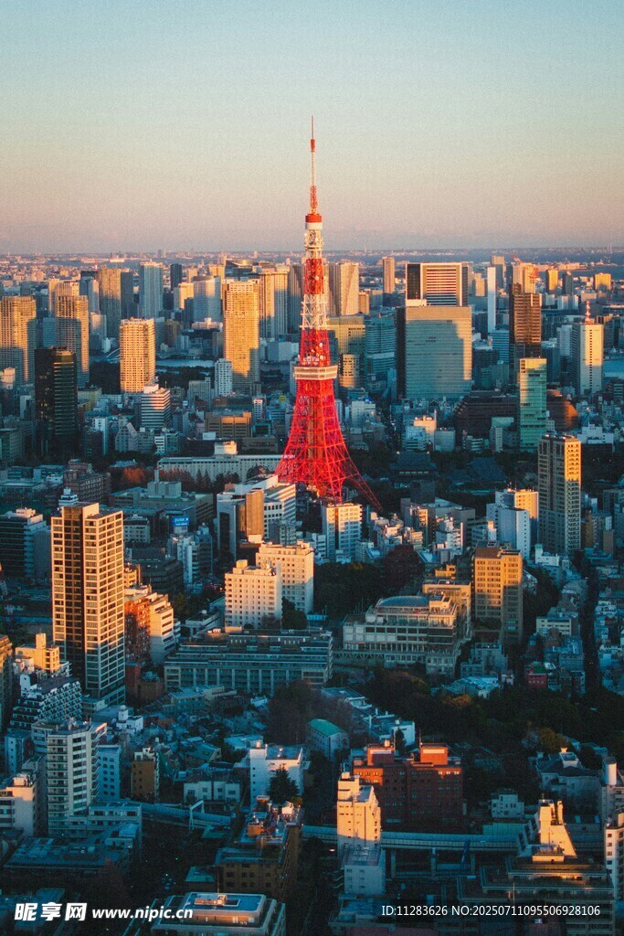 东京城市天际线与地标景观