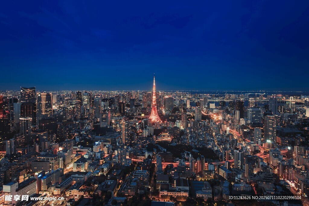 东京夜景俯瞰璀璨城市风光