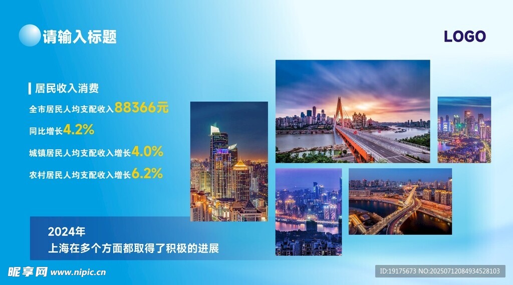 城市夜景宣传页展示展板