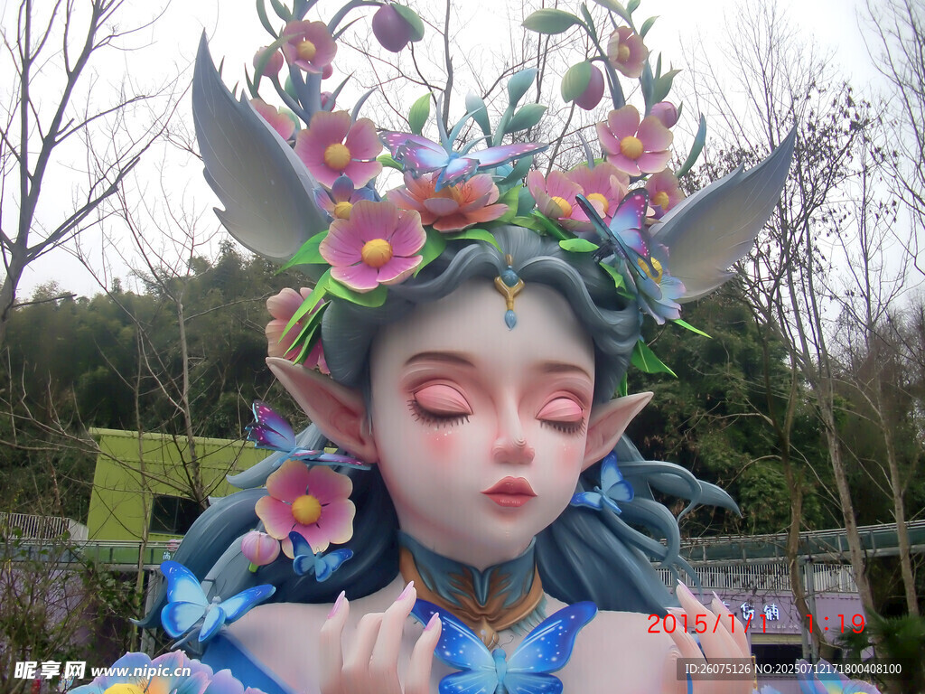 花饰狐耳少女梦幻造型灯