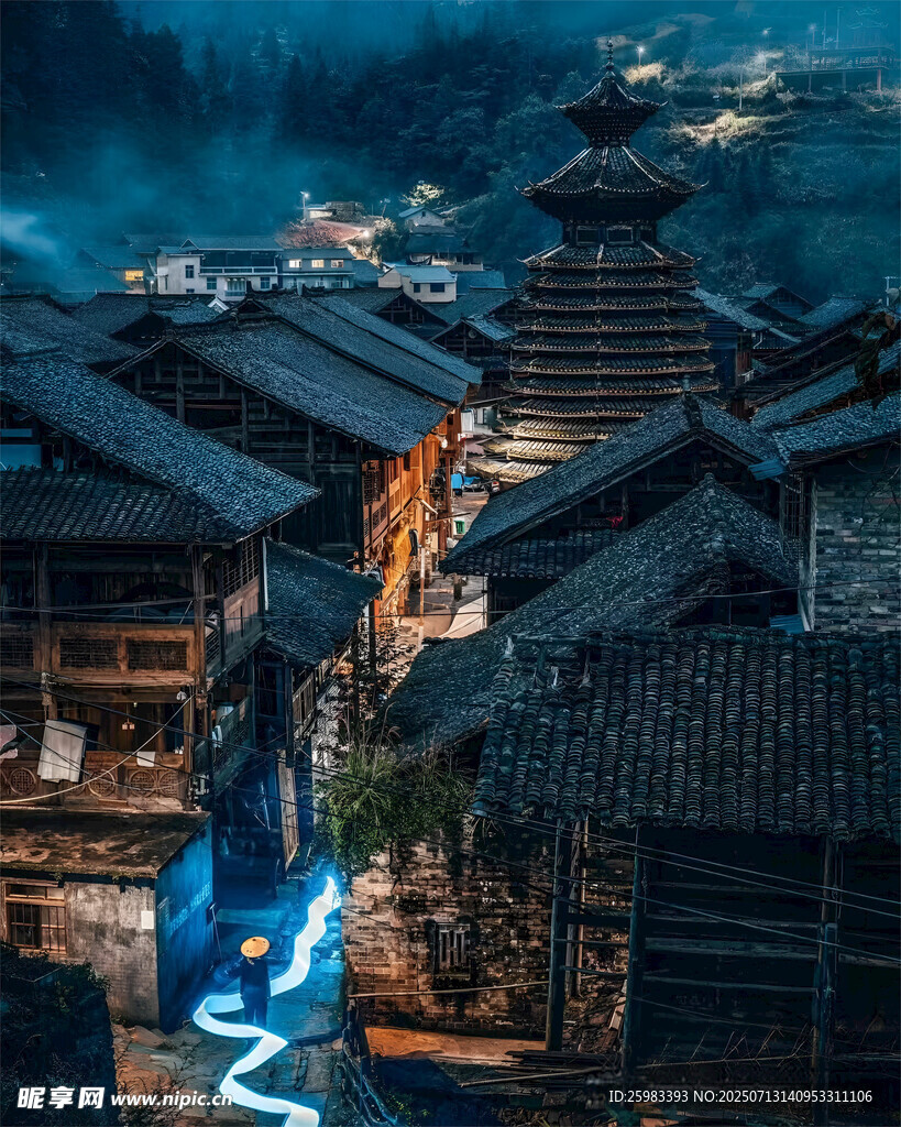 苗寨夜景