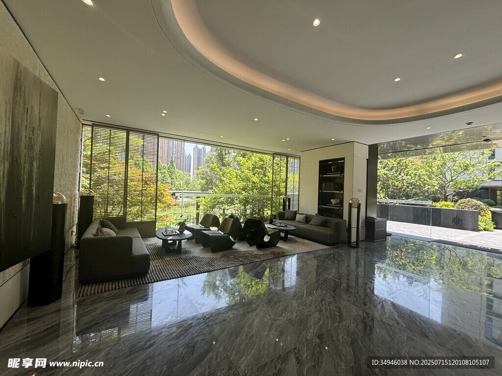 现代豪华客厅室内景观