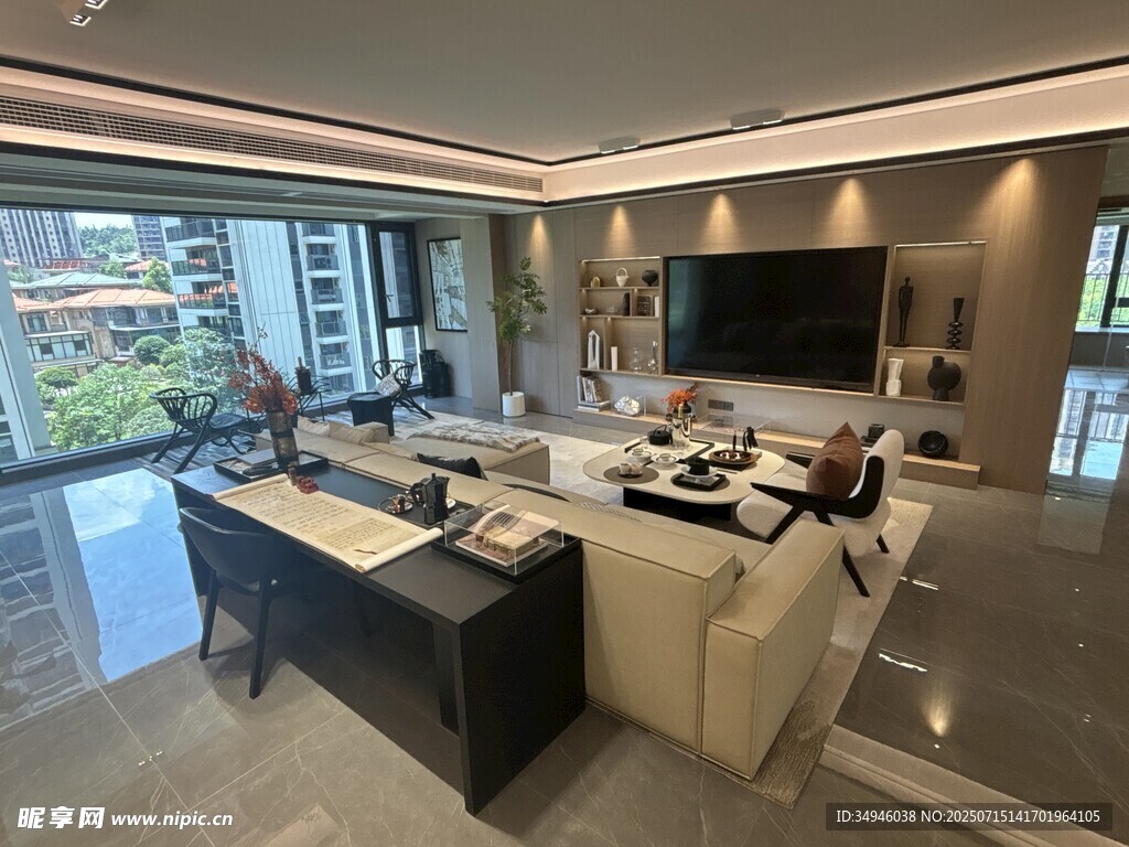 现代简约风格豪华客厅空间