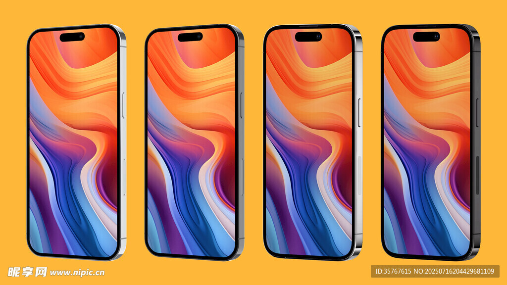 四部多彩手机展示样机