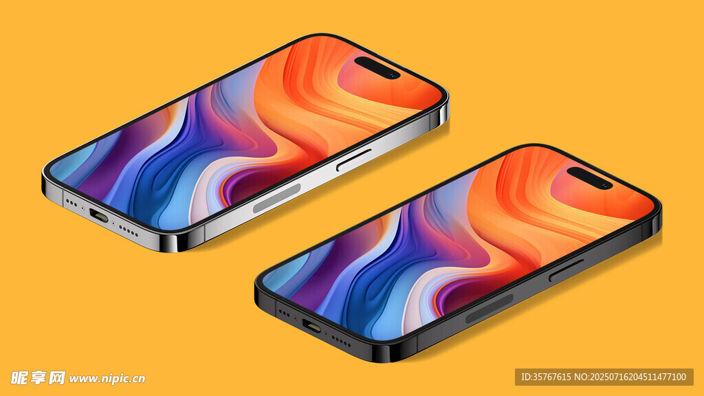 多彩渐变手机外观展示样机