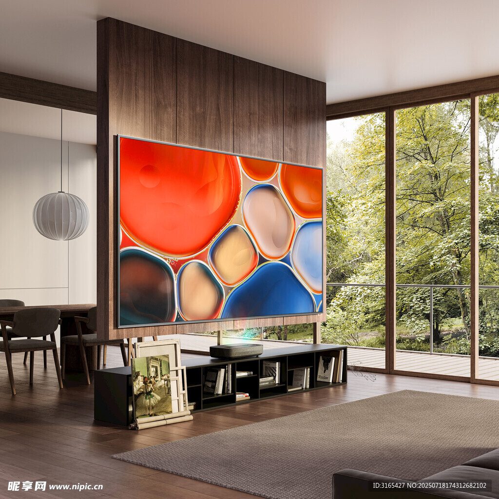 现代客厅电视墙