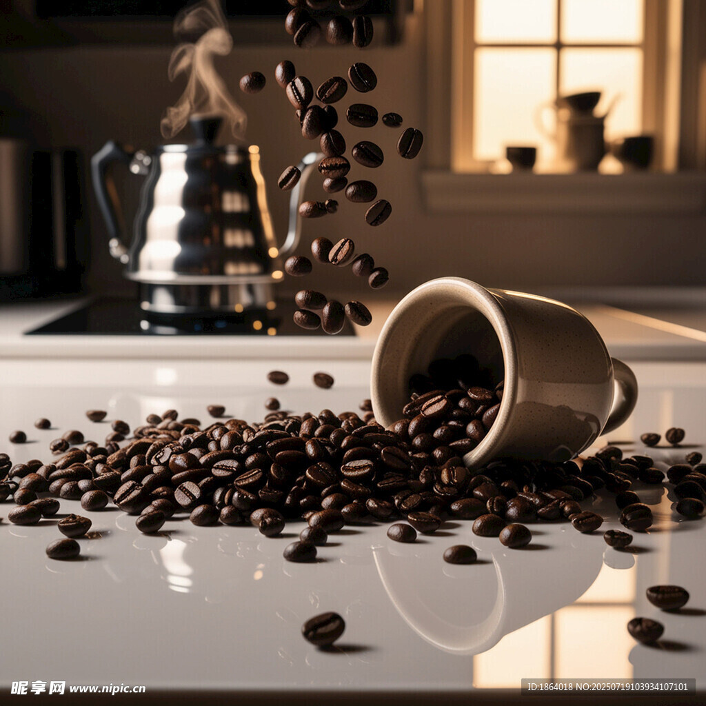 创意咖啡豆高清摄影