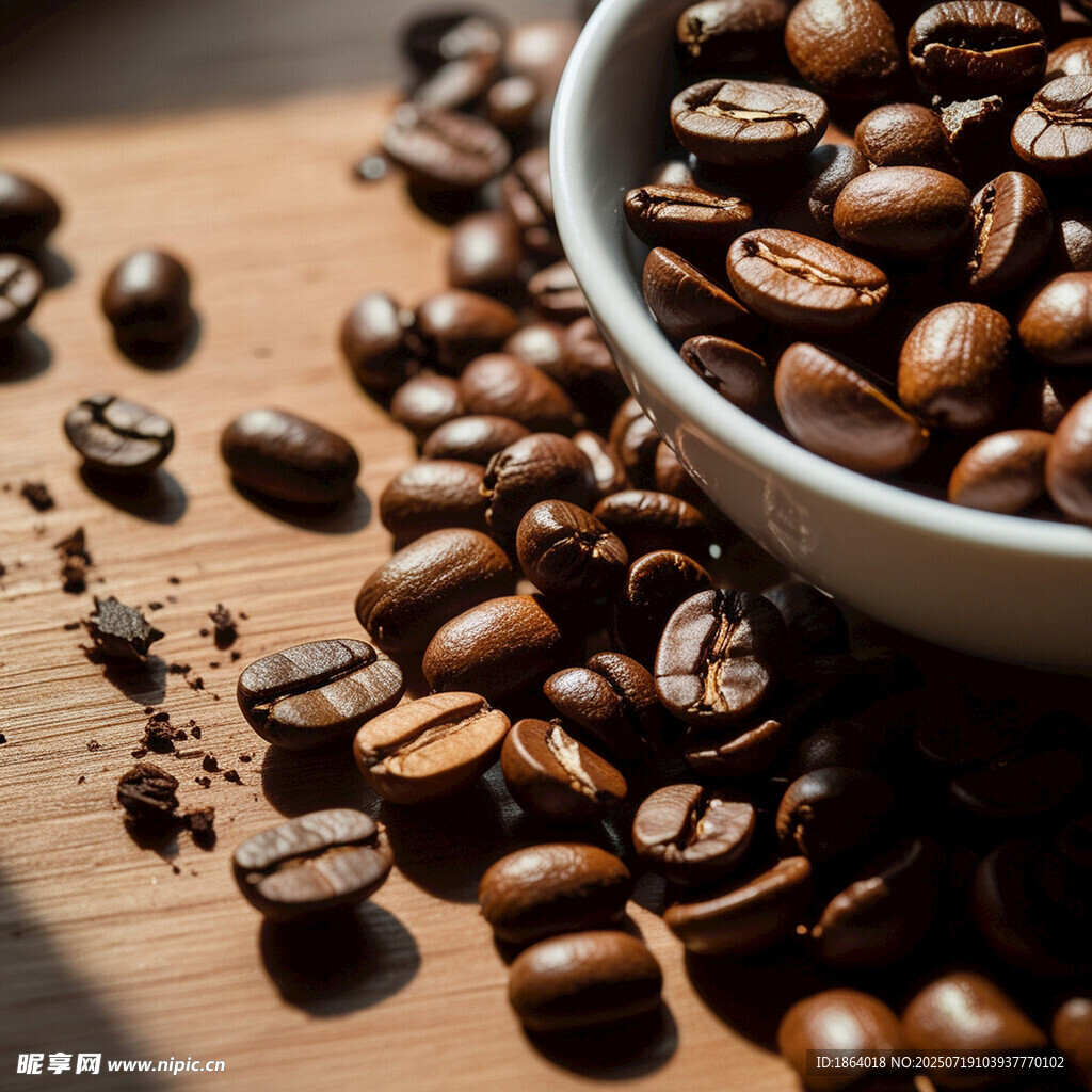 创意咖啡豆高清摄影