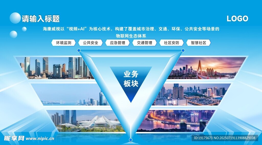 城市风光展示宣传页面展板