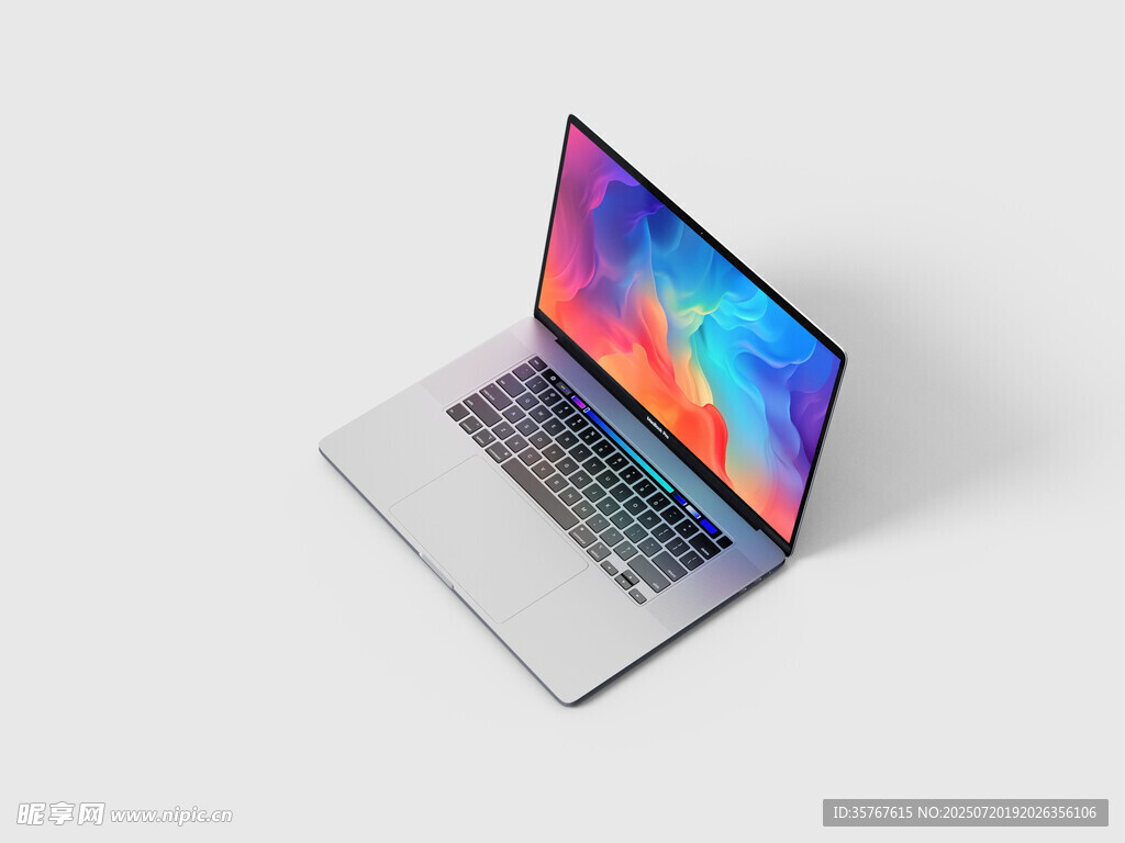 银色笔记本电脑展示样机