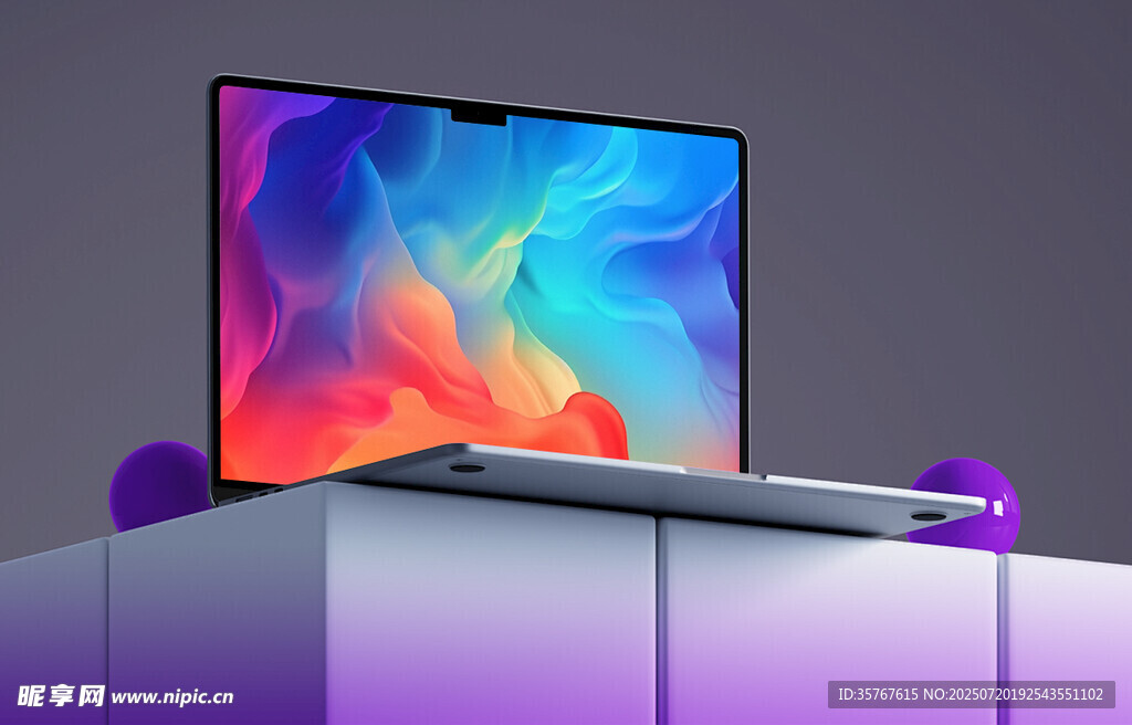 时尚笔记本电脑展示样机