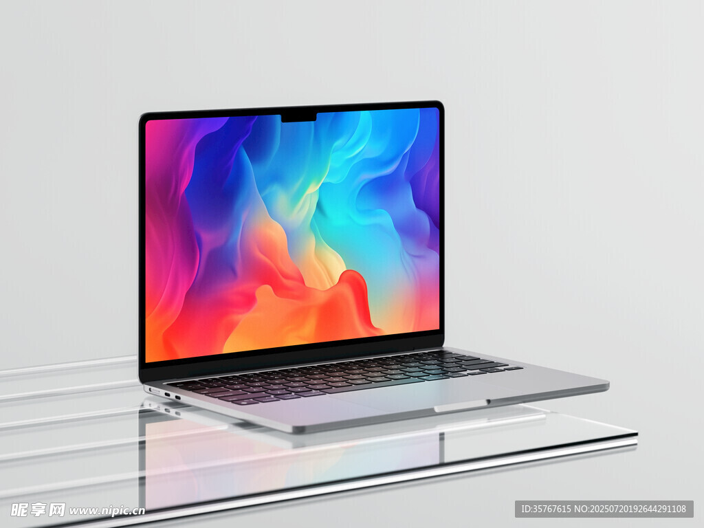 时尚笔记本电脑展示样机