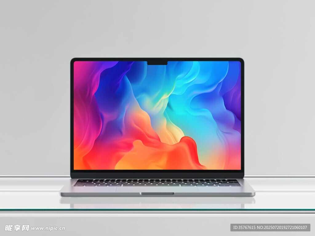 时尚多彩笔记本电脑展示样机