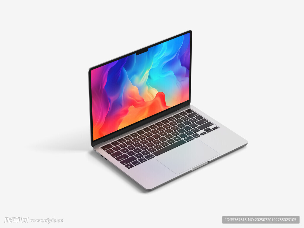 银色笔记本电脑展示样机