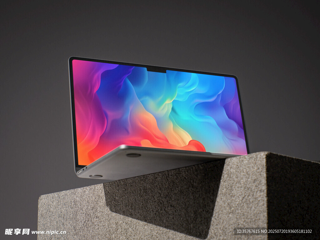 时尚笔记本电脑展示样机