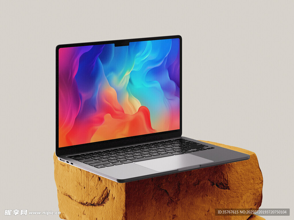 时尚笔记本电脑展示样机