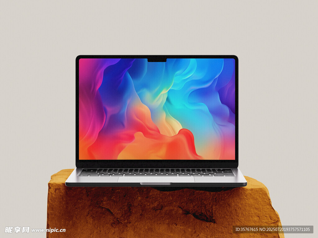 多彩屏幕笔记本电脑展示样机