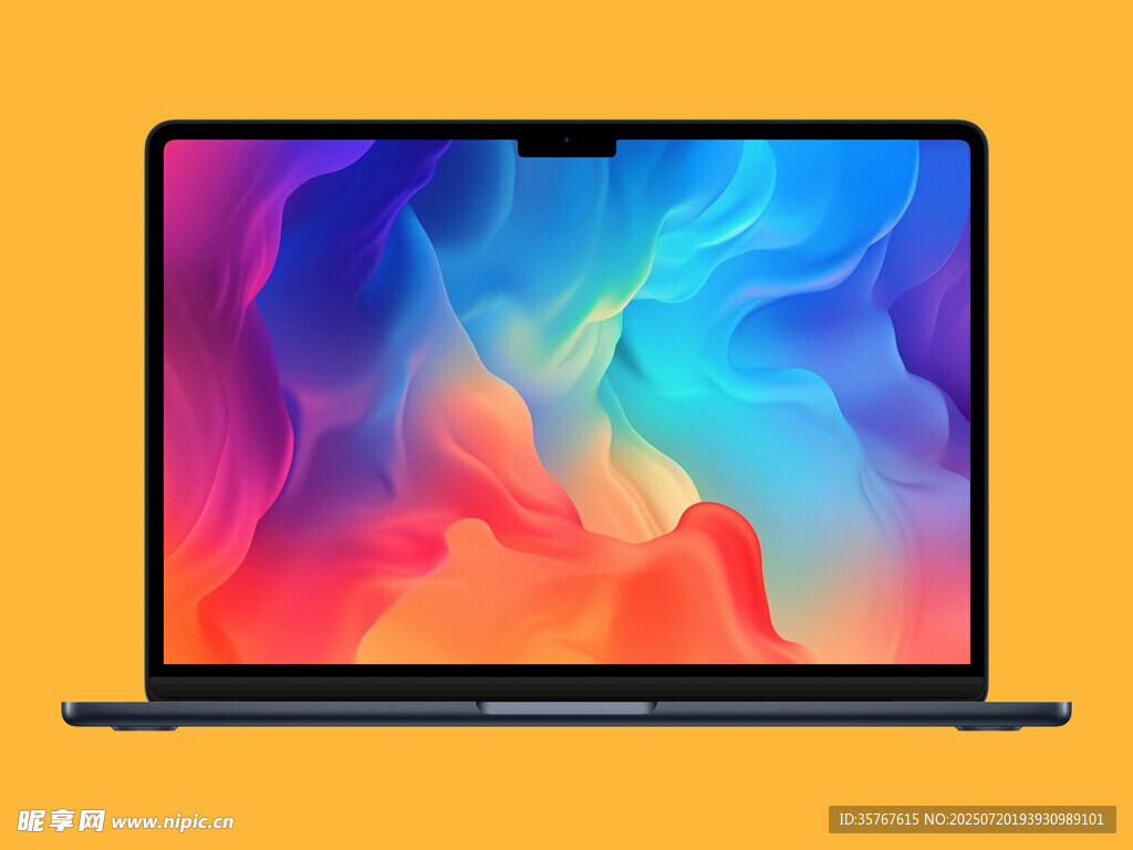 时尚绚丽笔记本电脑展示样机