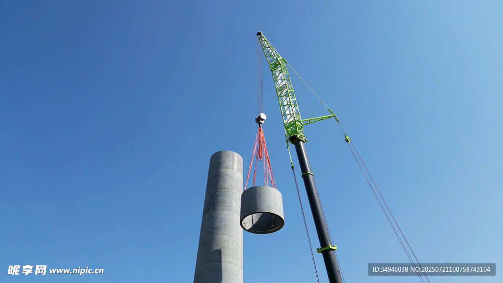 起重机吊装圆柱形物件