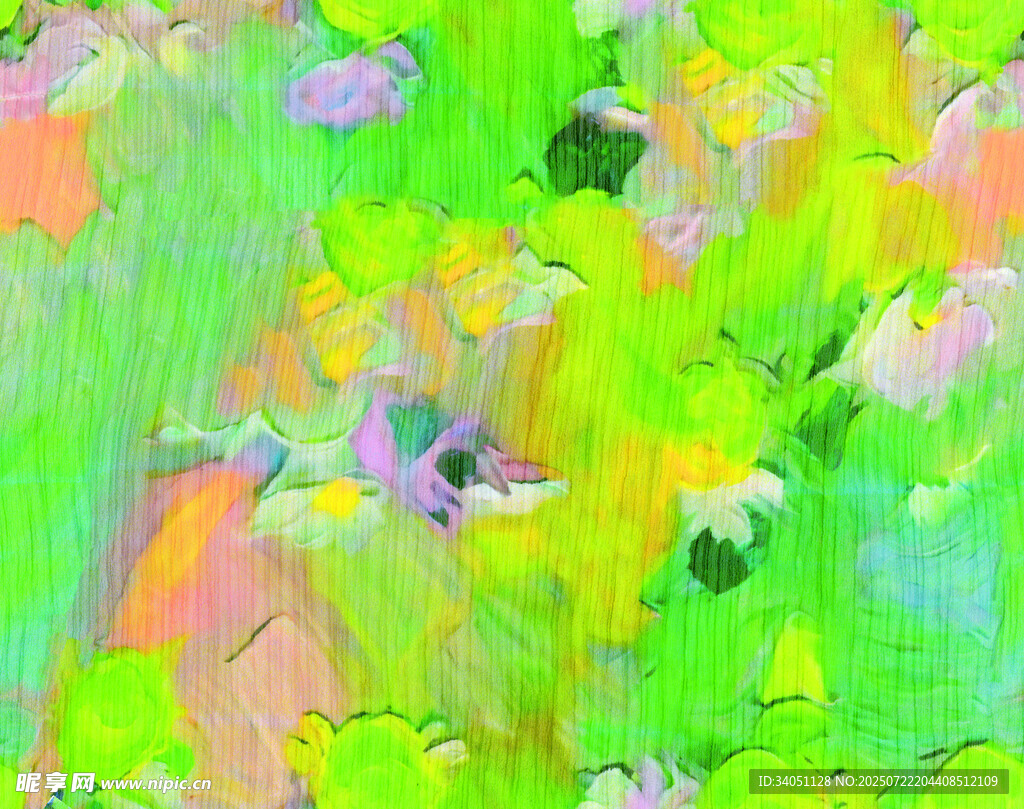 多彩抽象花卉图案