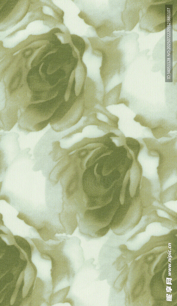 淡绿色玫瑰图案纹理