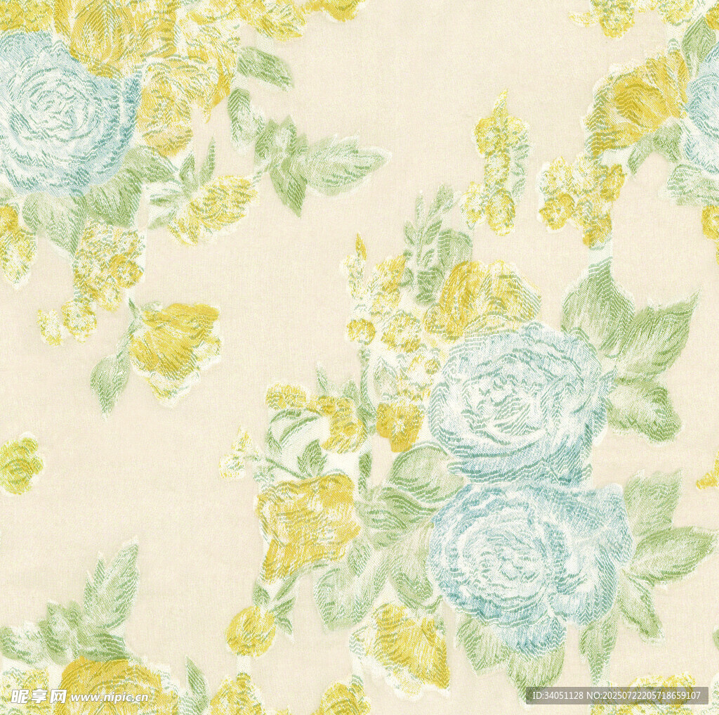 清新花卉图案背景纹理