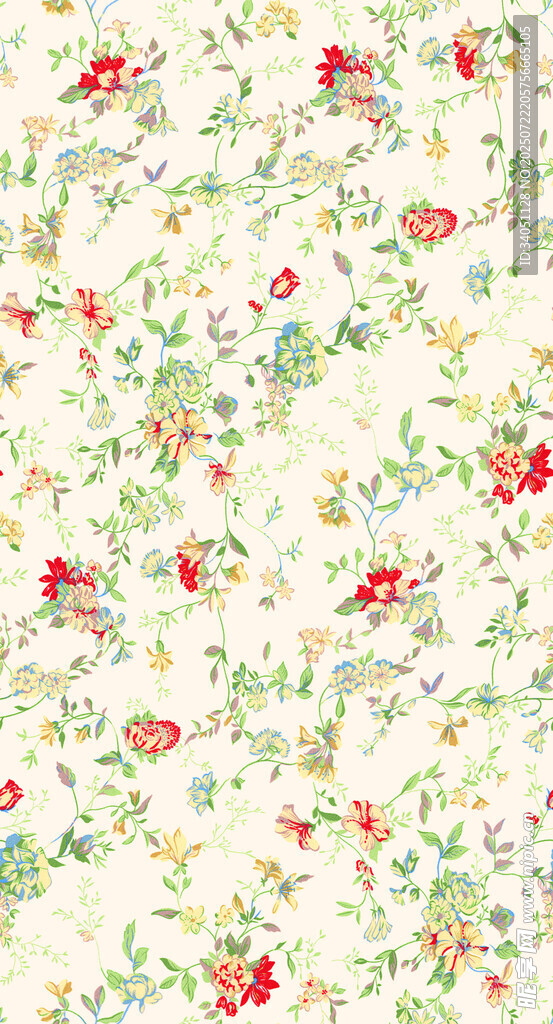 复古花卉图案背景