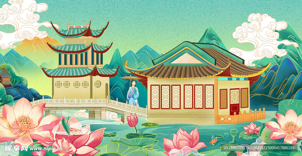 中式古典园林美景