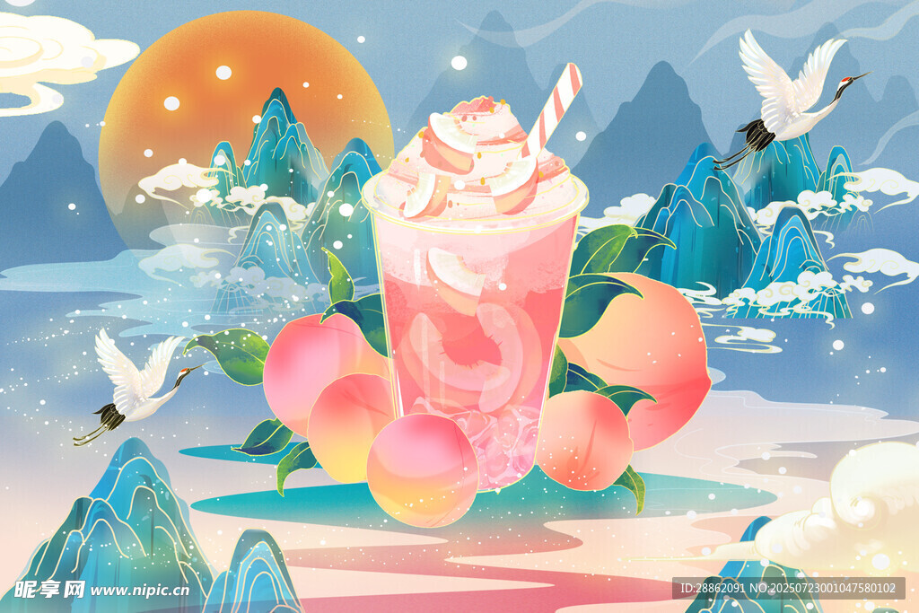 梦幻粉色饮品的奇幻世界