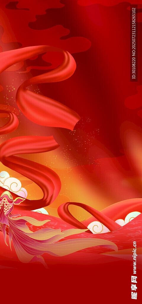红色背景