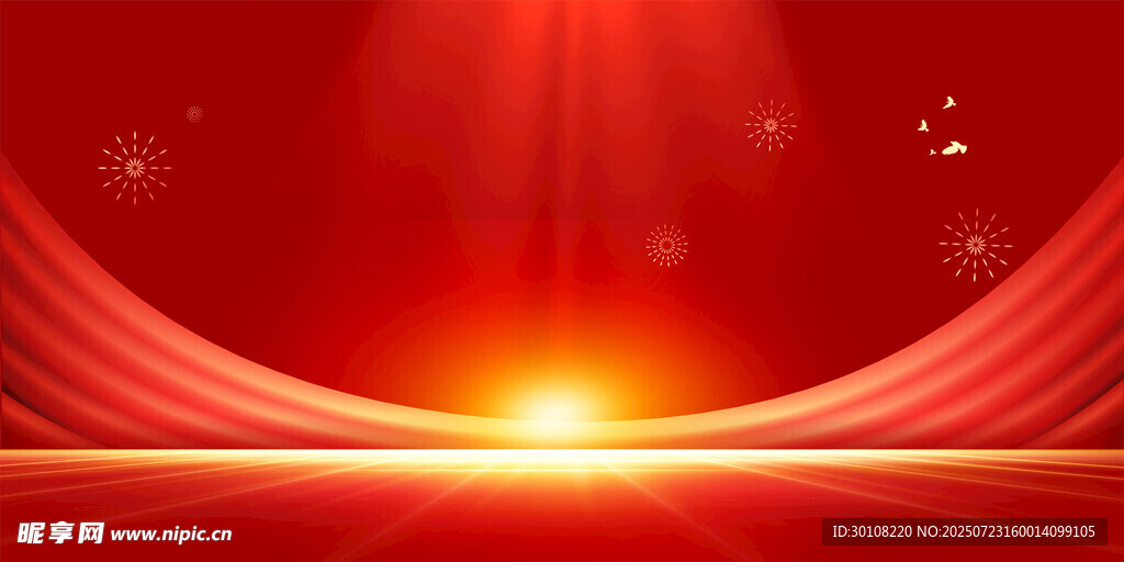 红色背景