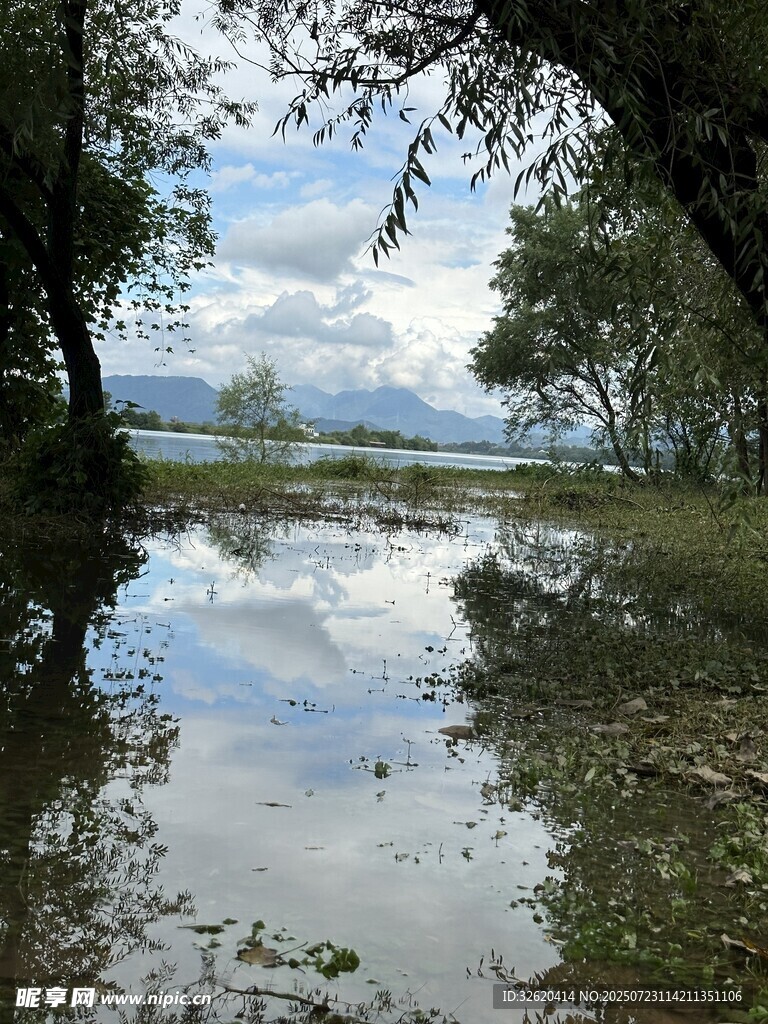 宁静湖畔风光